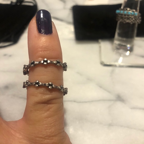 Set of Five Stackable Rings, sz 7 - Picture 5 of 7